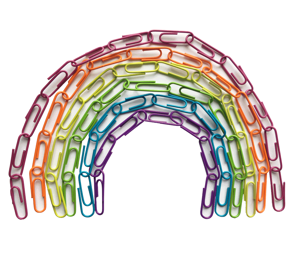 rainbow clips